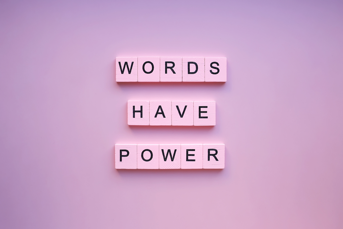 words,have,power,,on,a,pink,background